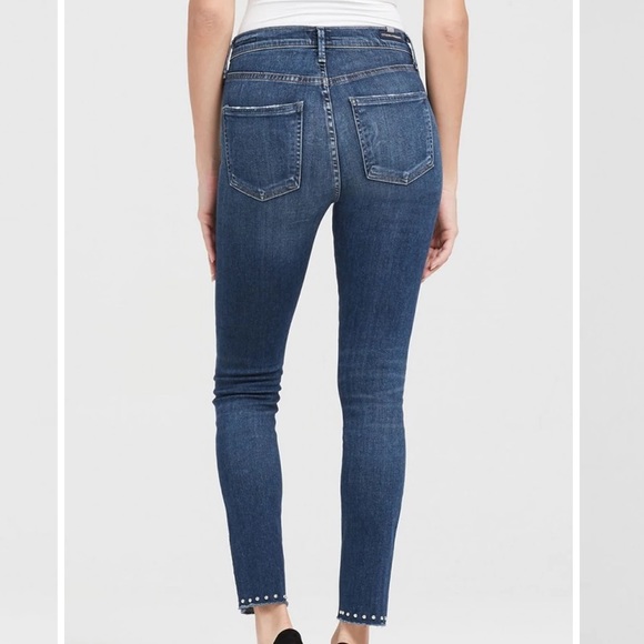 Citizens of Humanity Rocket High Rise Skinny Studded Ventana Jeans Blue - Picture 2 of 16
